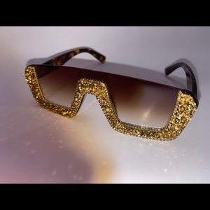 Gold rhinestone glasses . Never worn